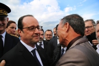 Le Président de la République François Hollande et Alain Daumas