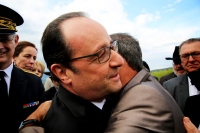 Le Président de la République François Hollande et Alain Daumas