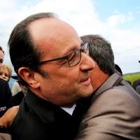 Le Président de la République François Hollande et Alain Daumas