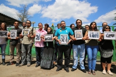 LETY, République Tchèque. Action de l'EGAM pour le démantèlement d'une porcherie industrielle sur un ancien camp de concentration 