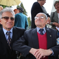 Portrait d'un ancien déporté polonais et son fils